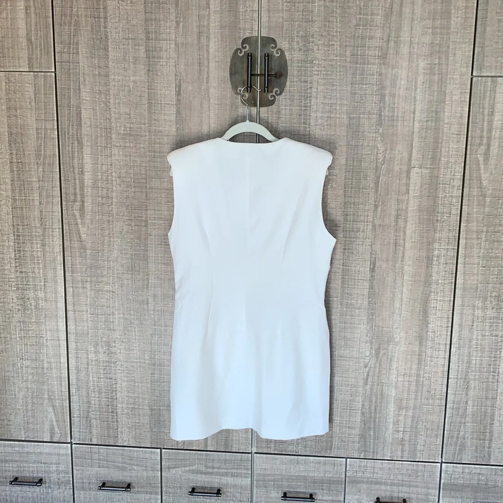 Zara Dress with Shoulder Pads‎ Knot V-Neckline